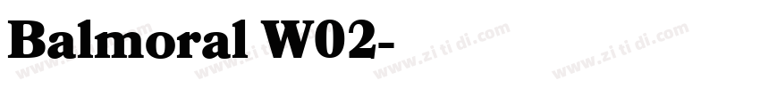 Balmoral W02字体转换